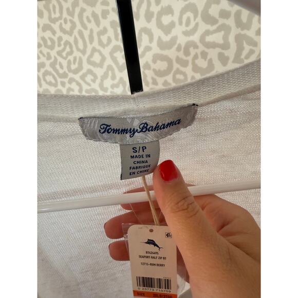 Tommy Bahama Women's White Addison Beach Linen Blend Cardigan Size S - Picture 7 of 9